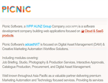 Tablet Screenshot of picnicsoftware.com